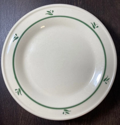 Lot of 4 Friendship Pottery Roseville, Ohio Green Nature 7.5" Salad Bread Plate