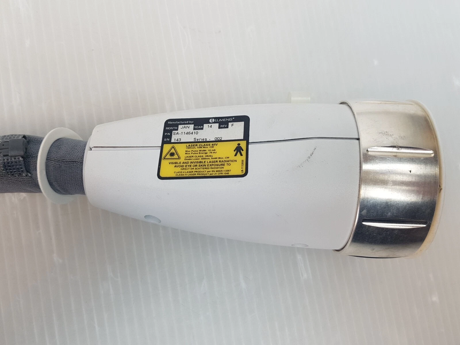 ResurFX console connector housing with Lumenis laser label