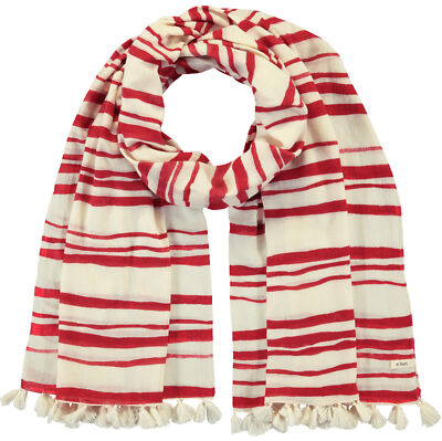 Barts Schal Boorne Scarf rot gestreift Quasten