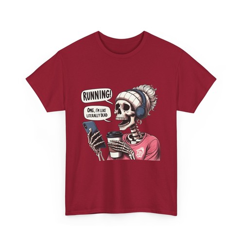 halloween skeleton runner coffee funny Unisex Heavy Cotton Tee men women gift - Bild 70 von 71