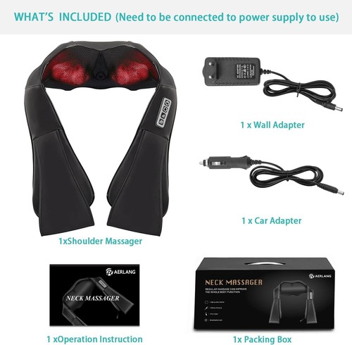 4D Back & Neck Massager with Heat โ Deep Tissue Kneading Massage Pillow - Picture 2 of 8