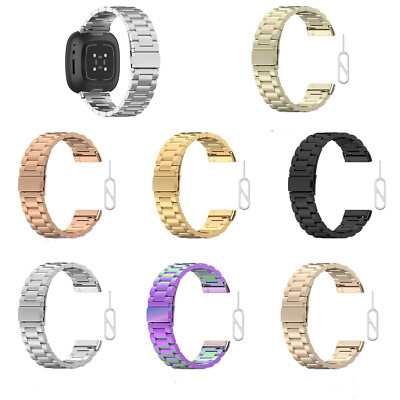 Three Beads Stainless Steel Watch Strap for Fitbit versa4/sense2/versa3/sense