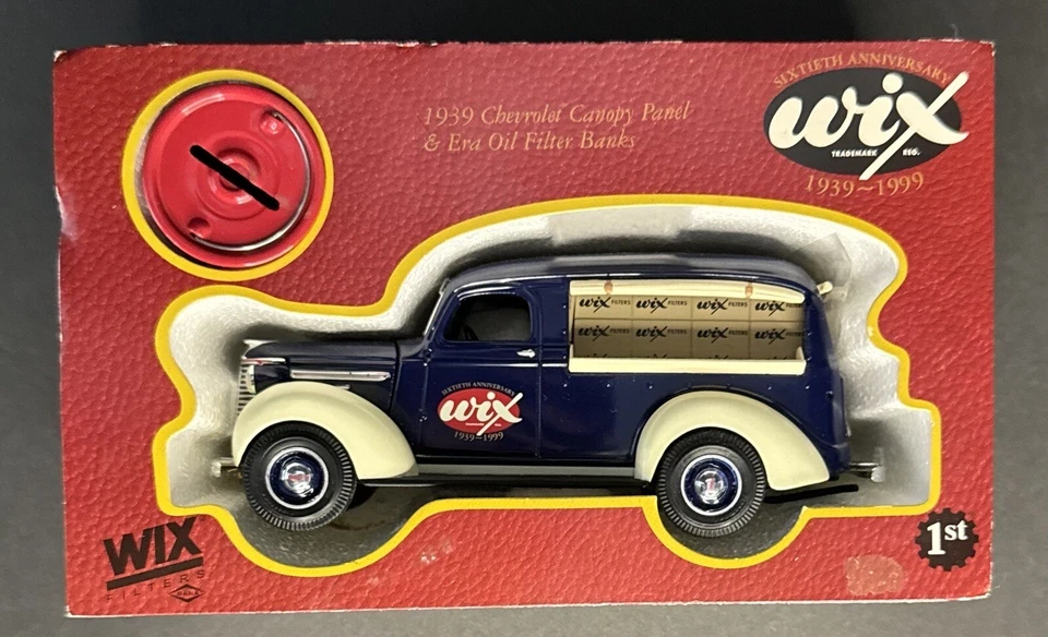 1st Gear WIX 16th Anniversary 1939 Chevrolet Canopy Truck & Oil Filter Coin Bank - Image 4 of 4