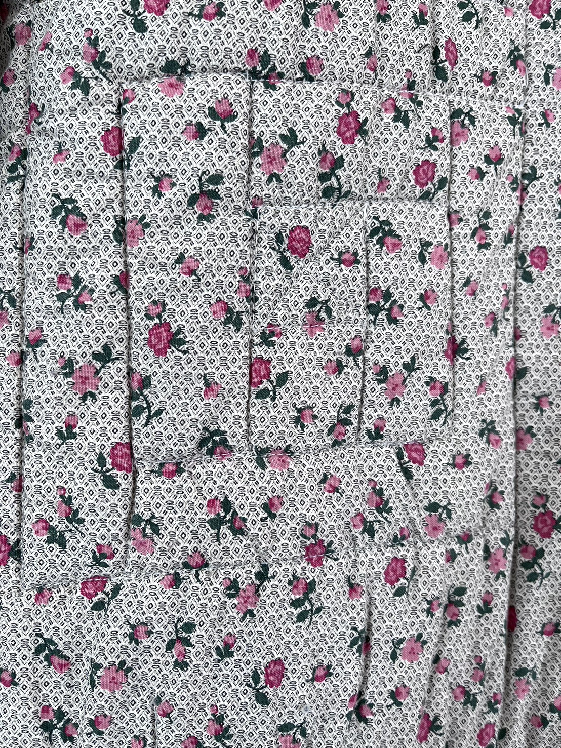 Handmade Patchwork Rose Pattern Lining 3/4 Sleeve… - image 17