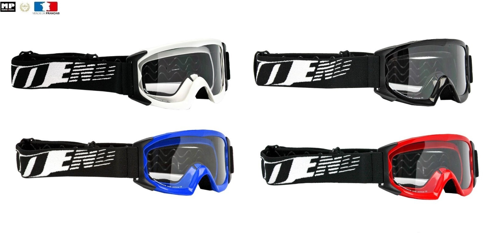 Masque moto cross enfant lunette enduro écran casque quad protection tout terrain