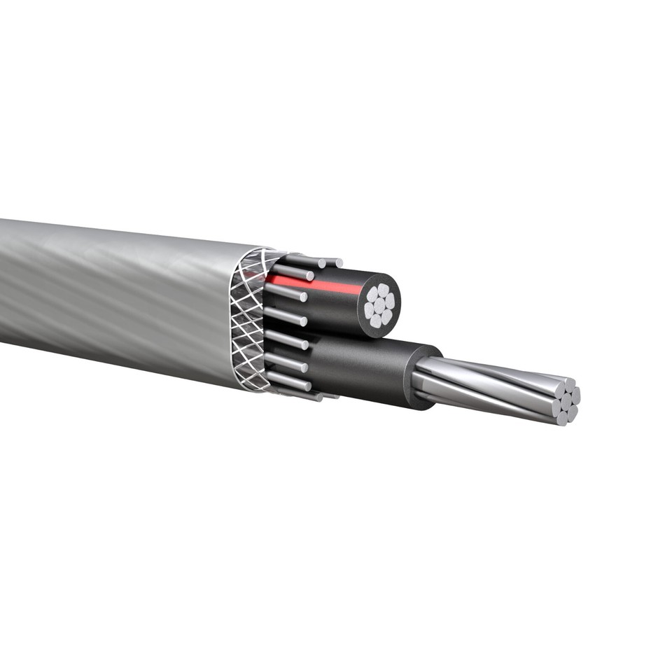 4-4-4 Aluminum SEU Service Entrance Cable PVC Jacket Gray 600V | eBay