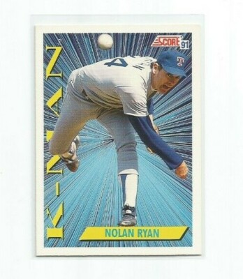 NOLAN RYAN (Texas Rangers) 1991 SCORE K-MAN BASEBALL CARD #686 | eBay