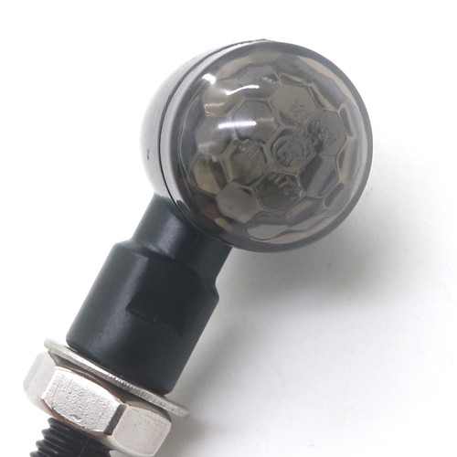 Black Metal LED Mini Bullet Smoke Spherical Lens Turn Signal Indicators Light - Picture 3 of 9