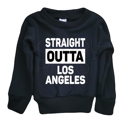 Baby Infant New Born Sweatshirts Straight Outta Los Angeles Funny Horror 