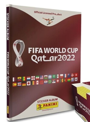 PANINI FIFA WORLD CUP 2022 QATAR ALBUM HARD COVE. BOX TOTAL 250