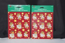 2 NEW Packs Vintage American Greetings Holiday Stickers Angel Bear Cherubs