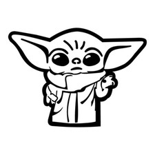 ST-B023 - BABY YODA sticker sticker - d.to 12x 8.5 cm