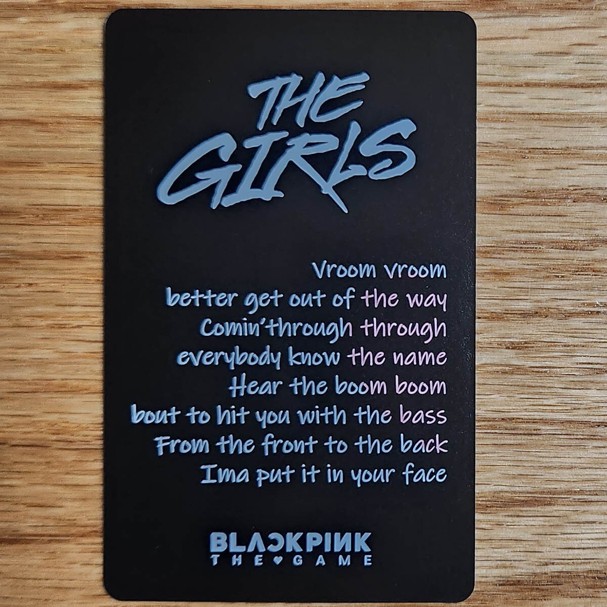Rose Official Photocard Blackpink The Game The Girls Reve Pink Ver