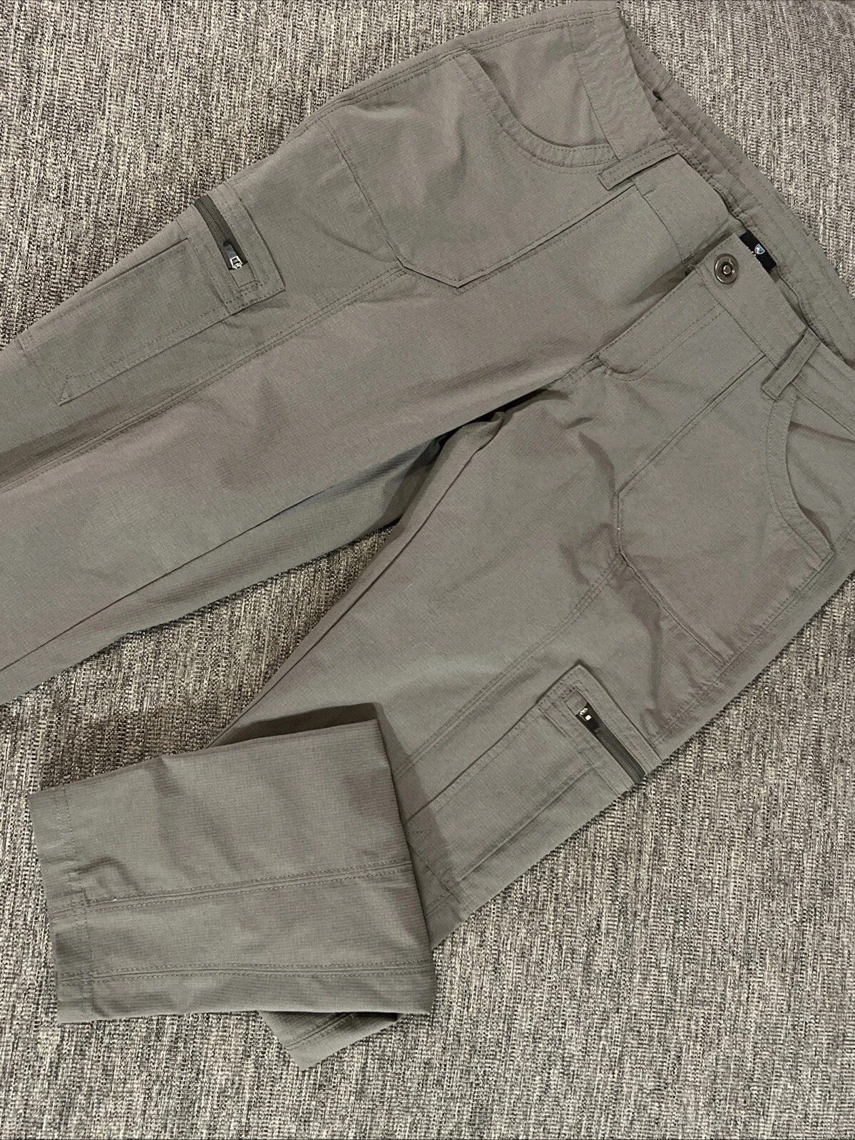 KUHL Women’s Horizon Skinny Cargo Hiking Pants Gray Sz 8 Reg Style 6276 EUC