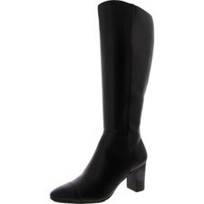 Anne Klein Womens SPENCER Faux Leather Sleek Slip on Knee-High Boots | 7.5M