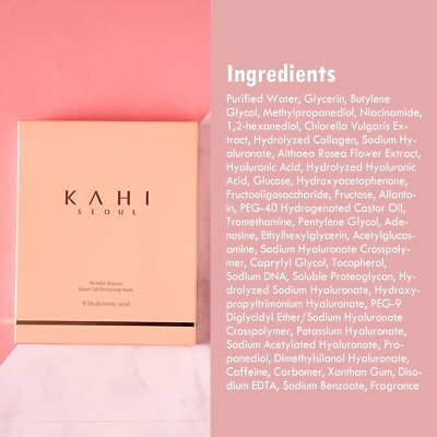 KAHI Wrinkle Bounce Water Full Perfecting Hydrating Face Mask Skin Care- 6 Pack