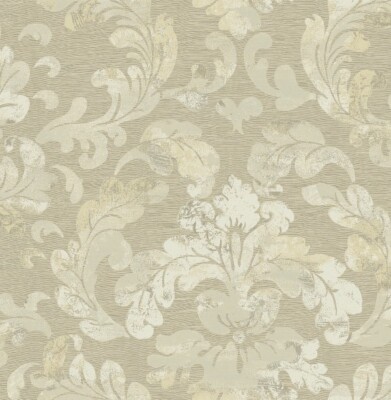 Papiertapeten, Klassische Tapeten, Wohnzimmer Tapeten, Beige, Grau-Beige