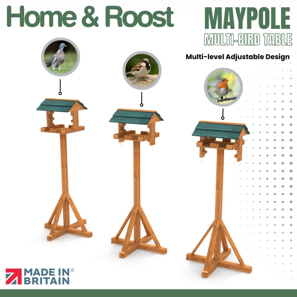 Maypole Heavy Duty Adjustable Multi Bird Table with Easy Clean Removable Base - Image 2 of 4