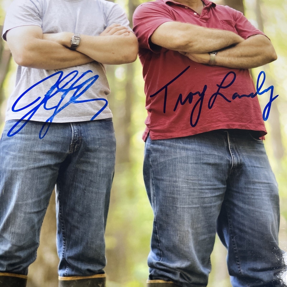 Swamp People autographed Signed photos Troy Landry TV star