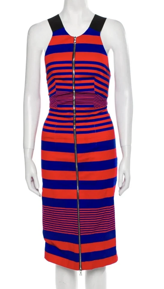 Josh Goot dress XS6 Fitted Tailored Party Dress Zip Up Dion Lee Style Sexy Bold - image 3 of 4