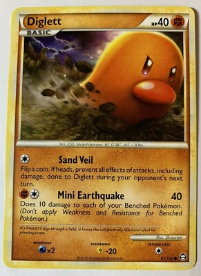 DIGLETT - 61/102 - Triumphant - Non-Holo - 2010 - Pokemon Card