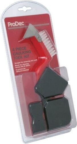 ProDec 4 Piece Caulking Silicone Tool Kit Nylon Brush Scraper Edging Tools PLDT0