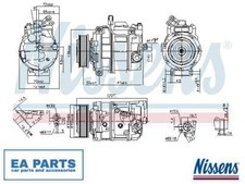 Compressor, air conditioning for VW NISSENS 890173