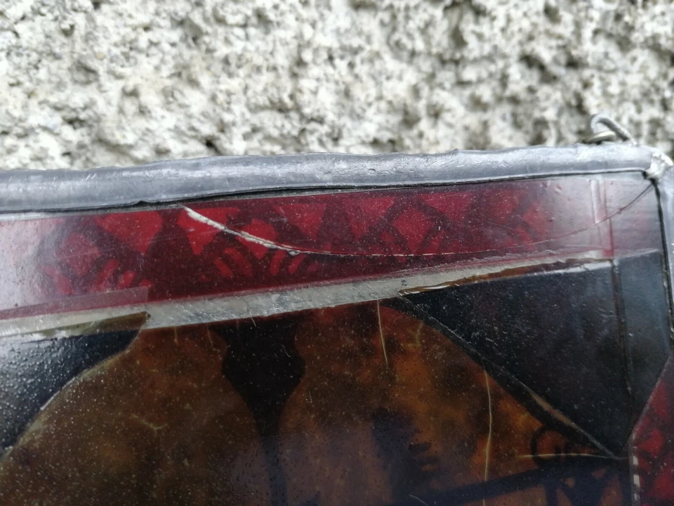 Ancien vitrail calèche diligence suisse bayer post switzerland stained glass  - Photo 3/4