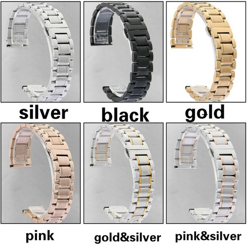 Stainless Steel Strap Quick Release Watch Bands Butterfly Buckle 20mm 24mm Multi - Picture 16 of 18
