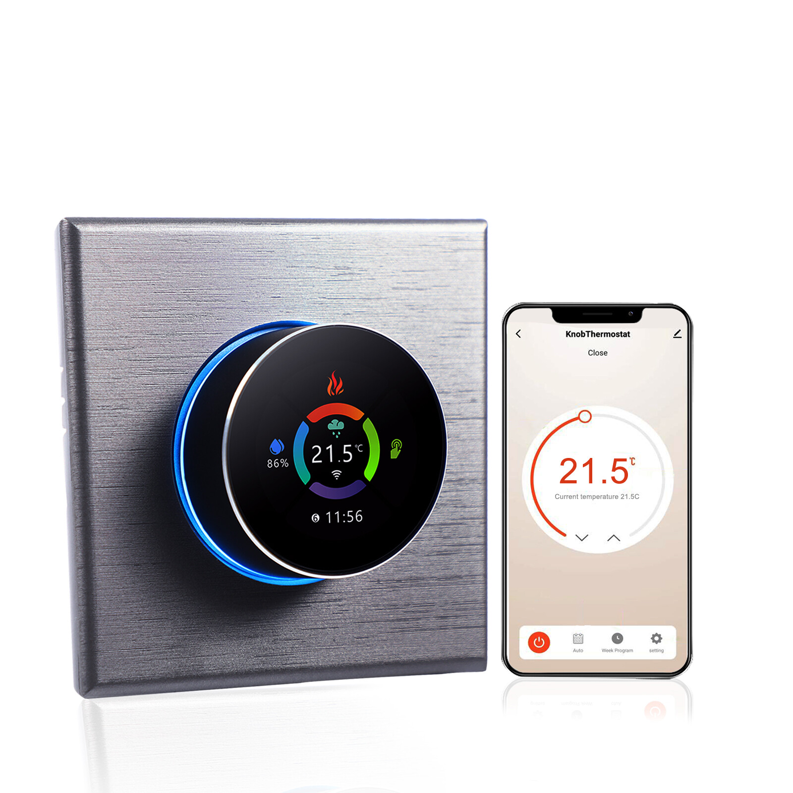 Smart WiFi Thermostat with Weekly Scheduling for Home G9Q6-image