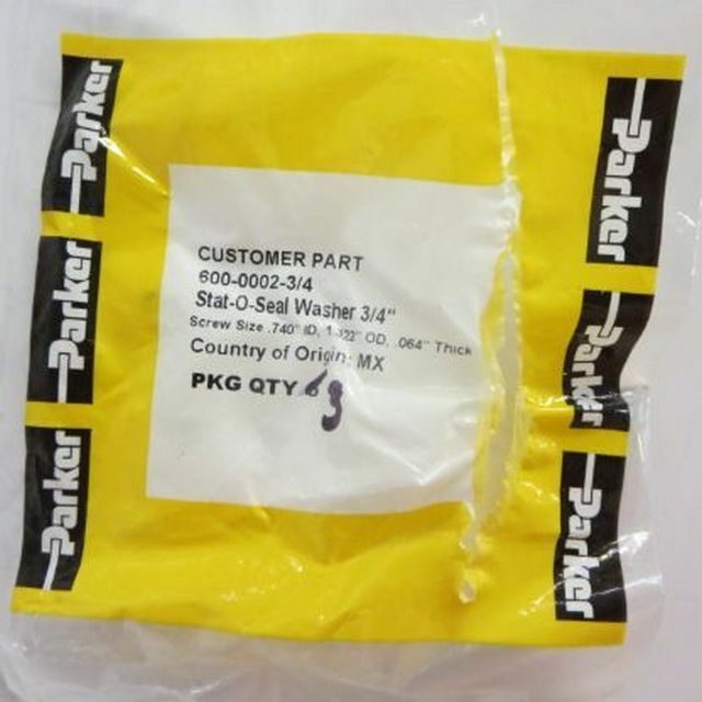 PARKER 600-0002-3/4 STAT-O-SEAL WASHER 3/4 PARKER 600-0002-3/4 STAT-O-SEAL WASHER 3/4