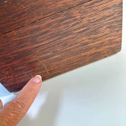 Vintage/Antik Holz Caddy Box (Humidor vielleicht?) Ohne Schlüssel - Bild 13 von 17