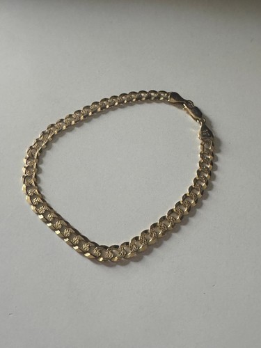 14K Gold Cuban Link Solid Bracelet!! 8.5"!!! Unisex!! - Picture 2 of 7