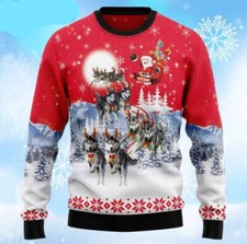 Husky Santa Claus Ugly Christmas Sweater Christmas, Gift For Family And Friends