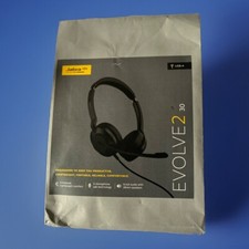 Jabra Evolve2 30 Wired Headset, USB-A, Stereo, Black Lightweight, Portable