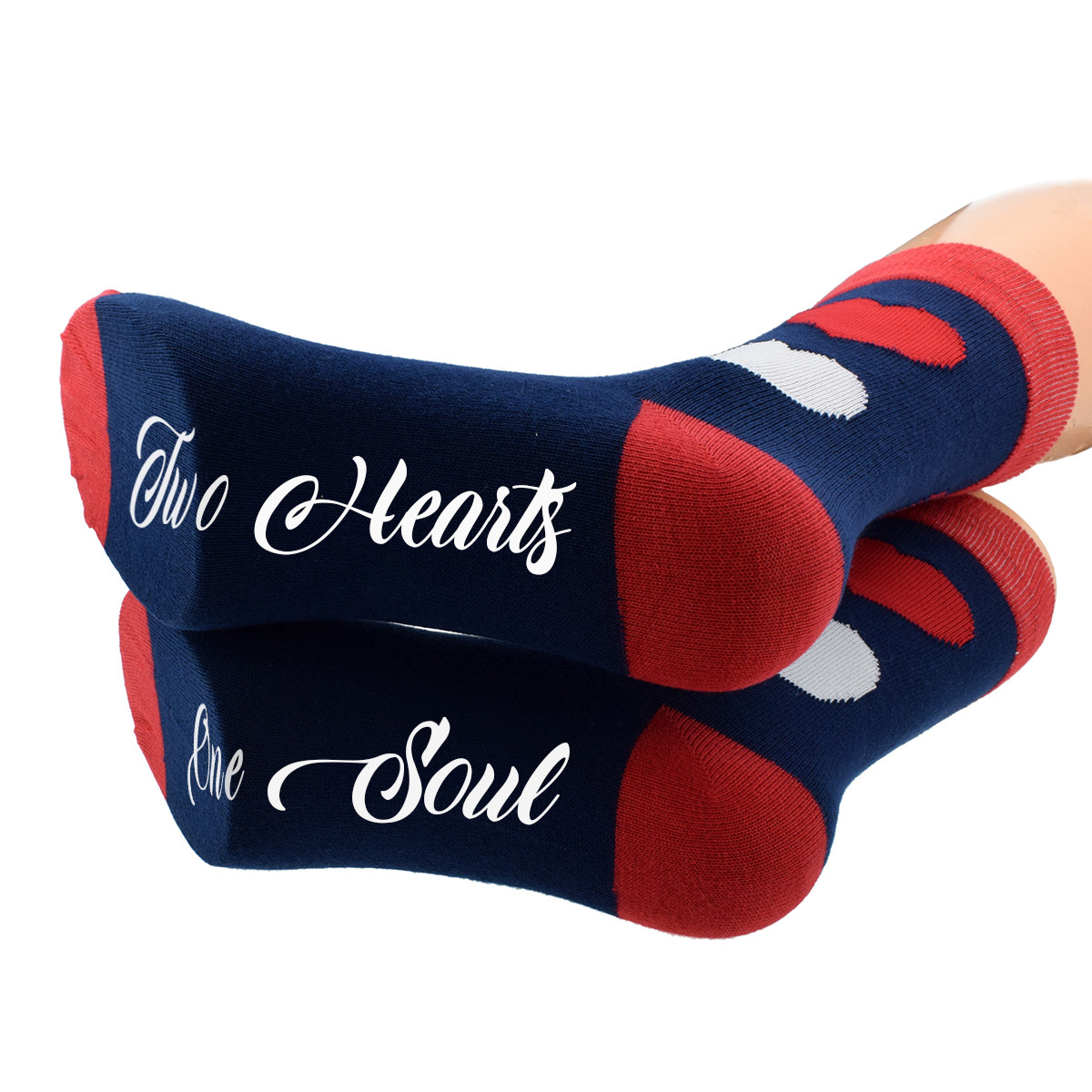 SAOLA Two Hearts One Soul Romantic Two Hearts Sole Design Unisex Socks X6S242 001