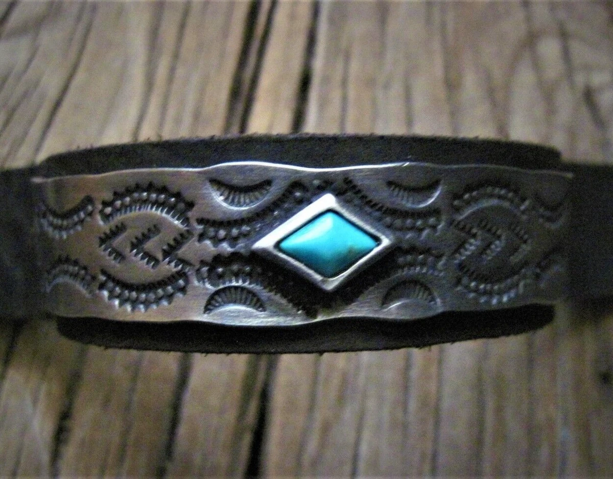 Black leather 2024 cuff bracelet womens