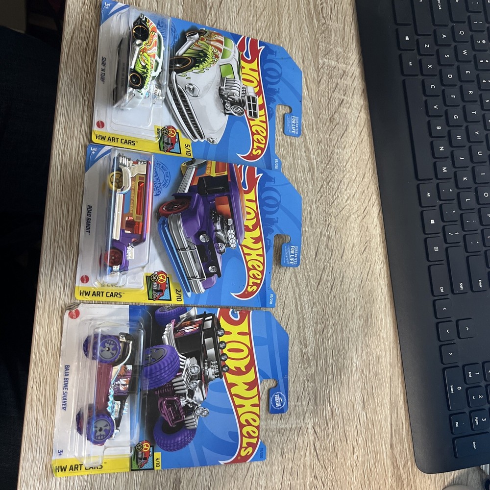 Lot Of 3 Hot Wheels Art Cars