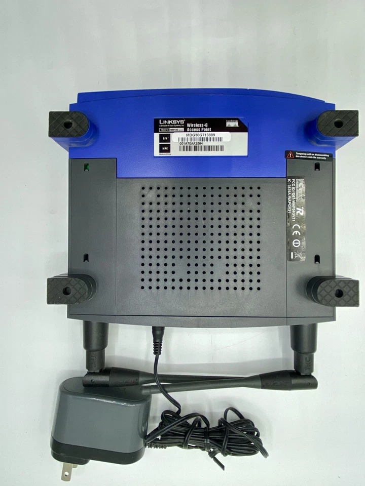 Linksys WAP54G v.2 Access Point Tested and Working w/ Antennas and Power Adapter - Image 3 of 3
