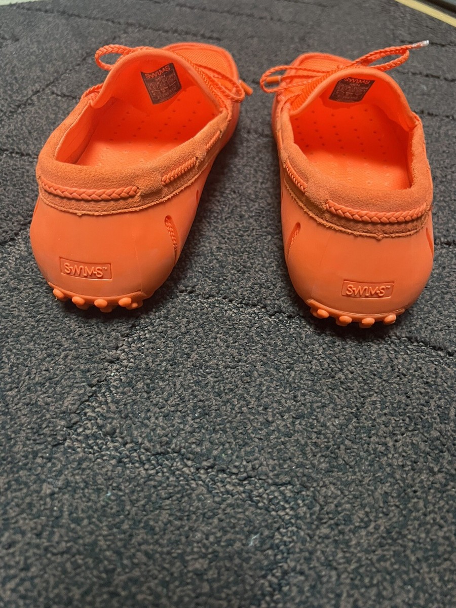 Swims Mens Size US 8.5 Braided Lace Lux Orange Driver  display picture 3