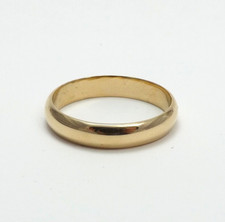 Solid 14k Yellow Gold Wedding Band Ring 5mm Mens Large Half Round sz14.25