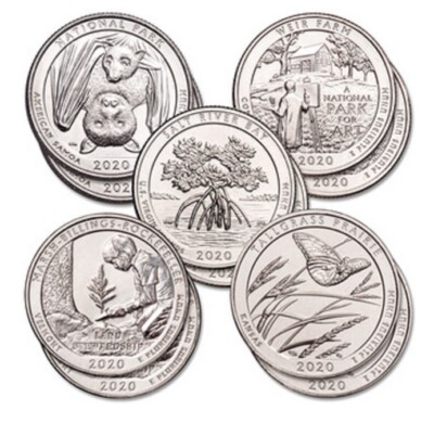 2020 P & D Receive All 10 National Parks ATB  Quarters * FREE SHIPPING *