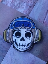 Flightline Patch - Plane Handler Aircraft Elevator Operator Blue Sugar Skull...