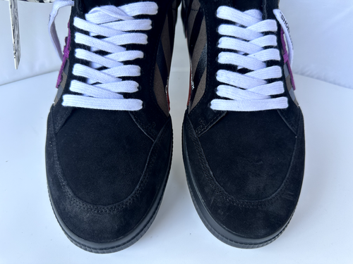 Scarpe da tennis sneakers uomo bianco sporco nuove taglia 10 basse vulcanizzate nere - Foto 19 di 20