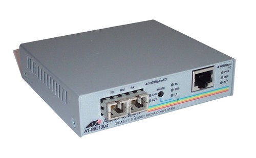 Allied Telesis Multi-Mode Gigabit SC Fiber Media Converter AT-MC1004 BRAND NEW - 第 1/2 張圖片