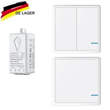 Funk Wand Lichtschalter mit Empfänger 1 Tast...
