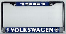 1961 Volkswagen VW Bubblehead Vintage California License Plate Frame SC BUS BUG