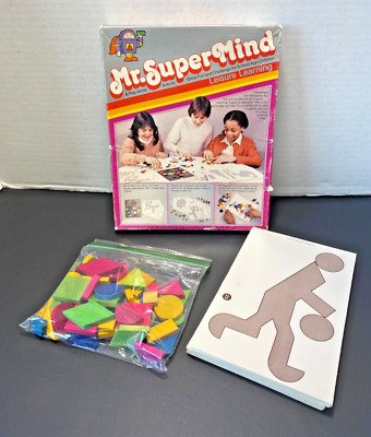 1981 Mr Super Mind Leisure Learning Game School Activity Complete Set Puzzle