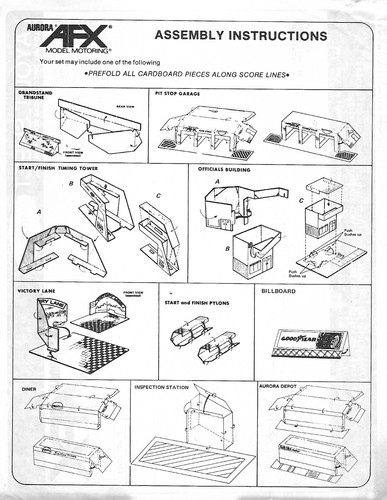 2pc Vtg 1970s Aurora AFX G+ CARDBOARD TRACK DECOR Unused HO Race Track Accessory - Picture 4 of 4