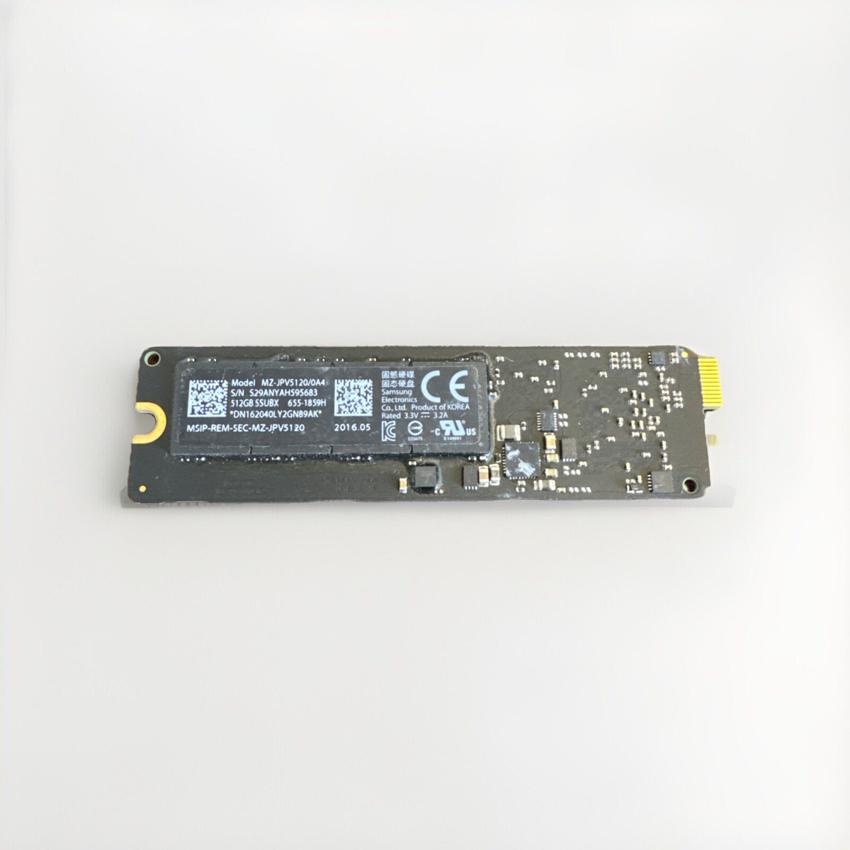 Apple / Samsung MZ-JPV5120/0A4 655-1859H 512GB SSUBX SSD Solid